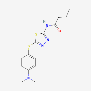 N-(5-{[4-(dimethylamino)phenyl]sulfanyl}-1,3,4-thiadiazol-2-yl)butanamide