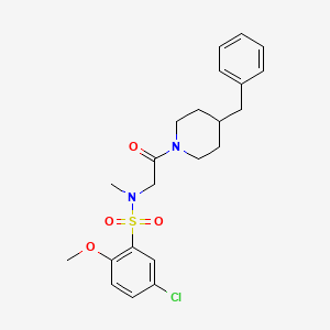 N-[2-(4-benzylpiperidin-1-yl)-2-oxoethyl]-5-chloro-2-methoxy-N-methylbenzenesulfonamide