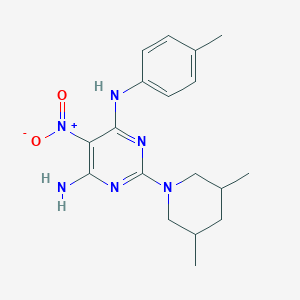 2-(3,5-dimethylpiperidin-1-yl)-N-(4-methylphenyl)-5-nitropyrimidine-4,6-diamine