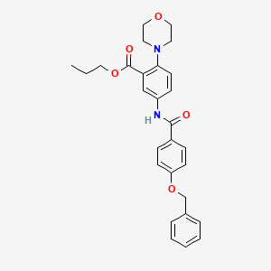 Propyl 5-({[4-(benzyloxy)phenyl]carbonyl}amino)-2-(morpholin-4-yl)benzoate