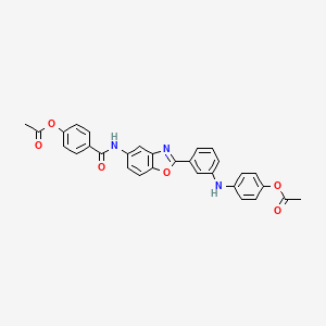 4-{[2-(3-{[4-(Acetyloxy)phenyl]amino}phenyl)-1,3-benzoxazol-5-yl]carbamoyl}phenyl acetate