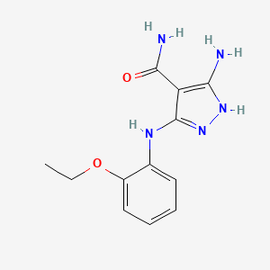 5-amino-3-[(2-ethoxyphenyl)amino]-1H-pyrazole-4-carboxamide