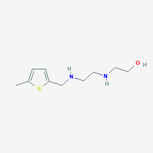 molecular formula C10H18N2OS B12488228 2-[(2-{[(5-Methylthiophen-2-yl)methyl]amino}ethyl)amino]ethanol 