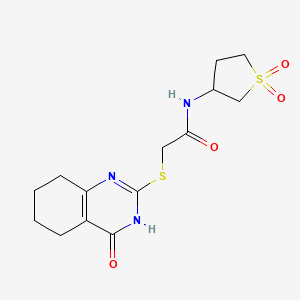 N-(1,1-dioxidotetrahydrothiophen-3-yl)-2-[(4-hydroxy-5,6,7,8-tetrahydroquinazolin-2-yl)sulfanyl]acetamide