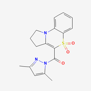 (3,5-dimethyl-1H-pyrazol-1-yl)(5,5-dioxido-2,3-dihydro-1H-pyrrolo[2,1-c][1,4]benzothiazin-4-yl)methanone