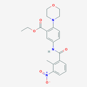 Ethyl 5-{[(2-methyl-3-nitrophenyl)carbonyl]amino}-2-(morpholin-4-yl)benzoate