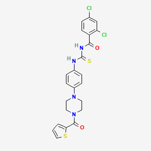 2,4-dichloro-N-({4-[4-(thiophen-2-ylcarbonyl)piperazin-1-yl]phenyl}carbamothioyl)benzamide