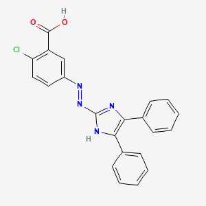 2-chloro-5-[(E)-(4,5-diphenyl-1H-imidazol-2-yl)diazenyl]benzoic acid