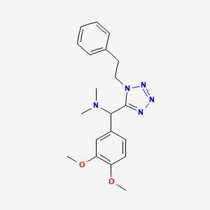 molecular formula C20H25N5O2 B12488284 1-(3,4-dimethoxyphenyl)-N,N-dimethyl-1-[1-(2-phenylethyl)-1H-tetrazol-5-yl]methanamine 