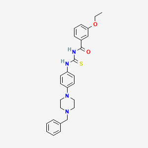 molecular formula C27H30N4O2S B12488293 N-{[4-(4-benzylpiperazin-1-yl)phenyl]carbamothioyl}-3-ethoxybenzamide 