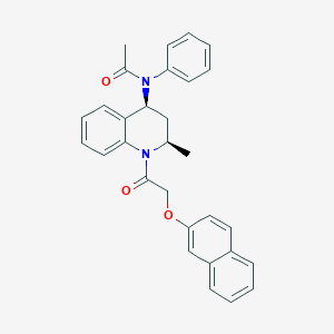 molecular formula C30H28N2O3 B12488336 N-{(2R,4S)-2-methyl-1-[(naphthalen-2-yloxy)acetyl]-1,2,3,4-tetrahydroquinolin-4-yl}-N-phenylacetamide 