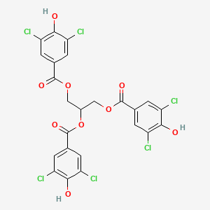 molecular formula C24H14Cl6O9 B1248836 Agaricoglyceride A 