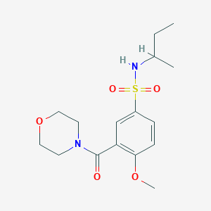 molecular formula C16H24N2O5S B12488361 N-(butan-2-yl)-4-methoxy-3-(morpholin-4-ylcarbonyl)benzenesulfonamide 