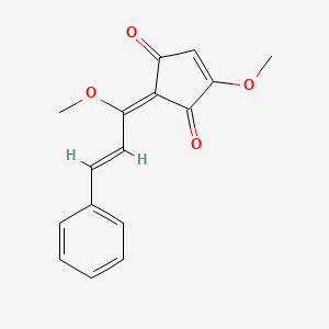 2-(3-Phenyl-1-methoxy-2-propene-1-ylidene)-4-methoxy-4-cyclopentene-1,3-dione