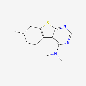 molecular formula C13H17N3S B12488410 N,N,7-trimethyl-5,6,7,8-tetrahydro[1]benzothieno[2,3-d]pyrimidin-4-amine 