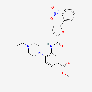 Ethyl 4-(4-ethylpiperazin-1-yl)-3-({[5-(2-nitrophenyl)furan-2-yl]carbonyl}amino)benzoate