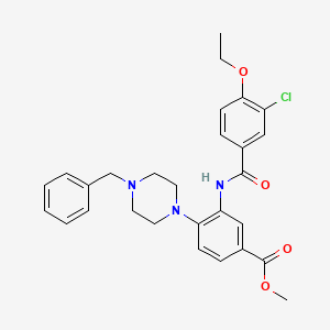 Methyl 4-(4-benzylpiperazin-1-yl)-3-{[(3-chloro-4-ethoxyphenyl)carbonyl]amino}benzoate