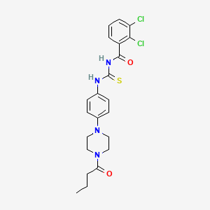 N-{[4-(4-butanoylpiperazin-1-yl)phenyl]carbamothioyl}-2,3-dichlorobenzamide