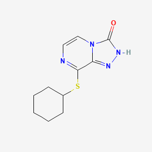 molecular formula C11H14N4OS B12488440 8-(cyclohexylsulfanyl)[1,2,4]triazolo[4,3-a]pyrazin-3(2H)-one 