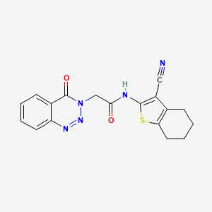 N-(3-cyano-4,5,6,7-tetrahydro-1-benzothiophen-2-yl)-2-(4-oxo-1,2,3-benzotriazin-3(4H)-yl)acetamide