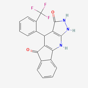 4-[2-(Trifluoromethyl)phenyl]-1,2,4,10-tetrahydroindeno[1,2-b]pyrazolo[4,3-e]pyridine-3,5-dione