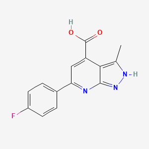 6-(4-Fluorophenyl)-3-methyl-1H-pyrazolo[3,4-B]pyridine-4-carboxylic acid