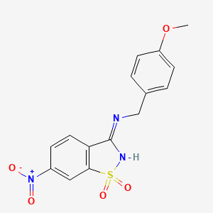 N-(4-methoxybenzyl)-6-nitro-1,2-benzothiazol-3-amine 1,1-dioxide