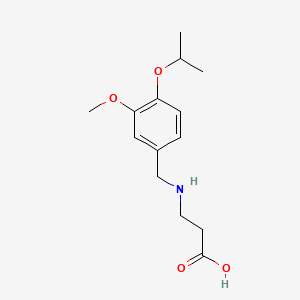 molecular formula C14H21NO4 B12488496 N-(4-isopropoxy-3-methoxybenzyl)-beta-alanine 