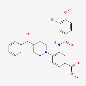 Methyl 3-{[(3-bromo-4-methoxyphenyl)carbonyl]amino}-4-[4-(phenylcarbonyl)piperazin-1-yl]benzoate