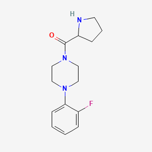 molecular formula C15H20FN3O B12488517 [4-(2-Fluorophenyl)piperazin-1-yl](pyrrolidin-2-yl)methanone 