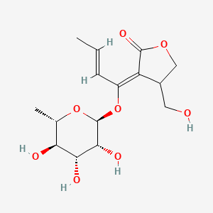 molecular formula C15H22O8 B1248858 Rhamnosyllactone B1 