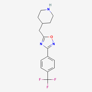 4-({3-[4-(Trifluoromethyl)phenyl]-1,2,4-oxadiazol-5-yl}methyl)piperidine