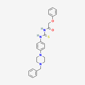 N-{[4-(4-benzylpiperazin-1-yl)phenyl]carbamothioyl}-2-phenoxyacetamide