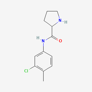 molecular formula C12H15ClN2O B12488637 N-(3-Chloro-4-methylphenyl)pyrrolidine-2-carboxamide 