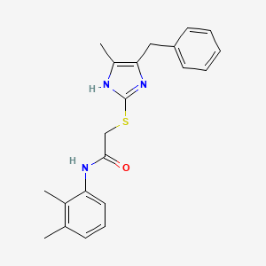 molecular formula C21H23N3OS B12488655 2-[(5-benzyl-4-methyl-1H-imidazol-2-yl)sulfanyl]-N-(2,3-dimethylphenyl)acetamide 