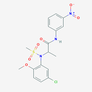 N~2~-(5-chloro-2-methoxyphenyl)-N~2~-(methylsulfonyl)-N-(3-nitrophenyl)alaninamide