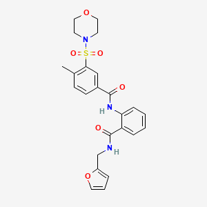 N-{2-[(furan-2-ylmethyl)carbamoyl]phenyl}-4-methyl-3-(morpholin-4-ylsulfonyl)benzamide