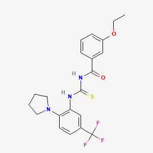 3-ethoxy-N-{[2-(pyrrolidin-1-yl)-5-(trifluoromethyl)phenyl]carbamothioyl}benzamide