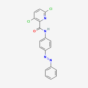 molecular formula C18H12Cl2N4O B12488756 3,6-dichloro-N-{4-[(E)-phenyldiazenyl]phenyl}pyridine-2-carboxamide CAS No. 933001-02-6