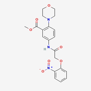 molecular formula C20H21N3O7 B12488770 Methyl 2-(morpholin-4-yl)-5-{[(2-nitrophenoxy)acetyl]amino}benzoate 