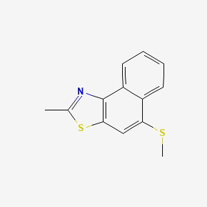 molecular formula C13H11NS2 B12488786 2-Methyl-5-(methylsulfanyl)naphtho[1,2-d][1,3]thiazole 