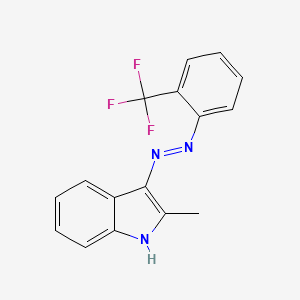 2-methyl-3-{(E)-[2-(trifluoromethyl)phenyl]diazenyl}-1H-indole