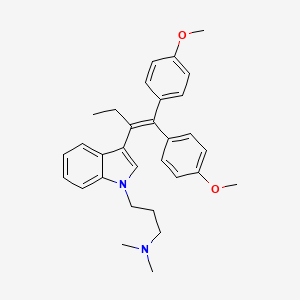 3-{3-[1,1-bis(4-methoxyphenyl)but-1-en-2-yl]-1H-indol-1-yl}-N,N-dimethylpropan-1-amine