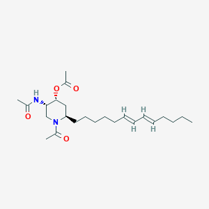 molecular formula C24H40N2O4 B1248881 Pseudodistomin B triacetate 