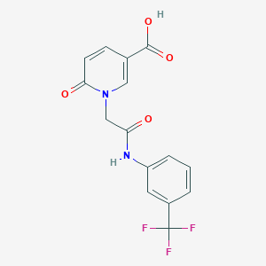 6-Oxo-1-(2-oxo-2-{[3-(trifluoromethyl)phenyl]amino}ethyl)-1,6-dihydropyridine-3-carboxylic acid