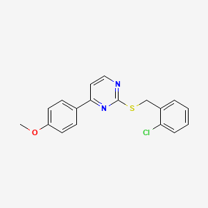 2-[(2-Chlorobenzyl)sulfanyl]-4-(4-methoxyphenyl)pyrimidine