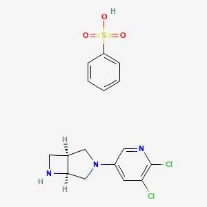 molecular formula C16H17Cl2N3O3S B1248886 Sofinicline benzenesulfonate CAS No. 876170-44-4