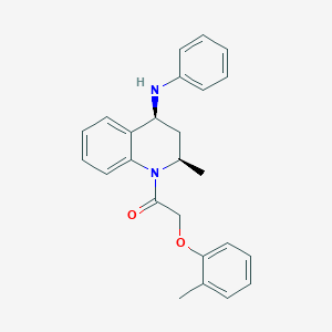 2-(2-methylphenoxy)-1-[(2R,4S)-2-methyl-4-(phenylamino)-3,4-dihydroquinolin-1(2H)-yl]ethanone