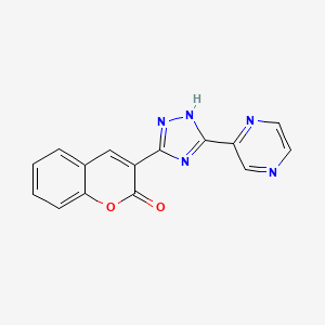 3-[3-(pyrazin-2-yl)-1H-1,2,4-triazol-5-yl]-2H-chromen-2-one