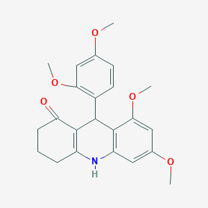 molecular formula C23H25NO5 B12488883 9-(2,4-dimethoxyphenyl)-6,8-dimethoxy-3,4,9,10-tetrahydroacridin-1(2H)-one 